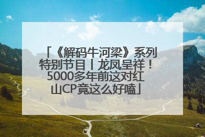 《解码牛河梁》系列特别节目丨龙凤呈祥！5000多年前这对红山CP竟这么好嗑
