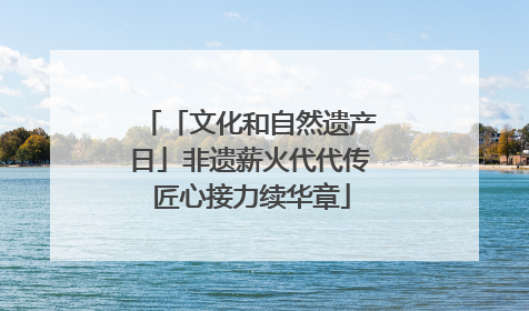 「文化和自然遗产日」非遗薪火代代传 匠心接力续华章