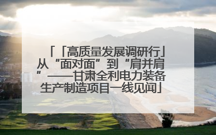 「高质量发展调研行」从“面对面”到“肩并肩”——甘肃全利电力装备生产制造项目一线见闻