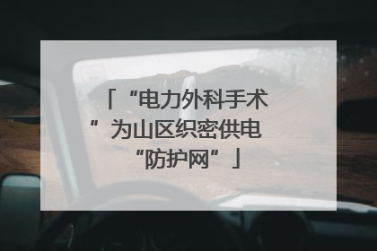“电力外科手术”为山区织密供电“防护网”