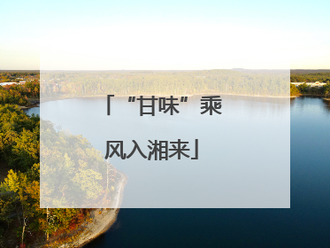“甘味”乘风入湘来