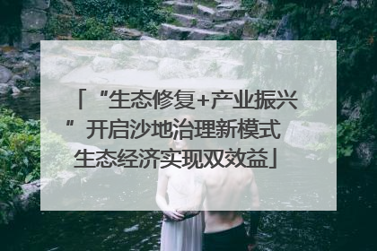 “生态修复+产业振兴”开启沙地治理新模式 生态经济实现双效益