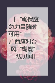 “确保应急力量随时可用”——广西应对台风“蝴蝶”一线见闻