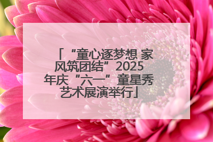 “童心逐梦想 家风筑团结”2025年庆“六一”童星秀艺术展演举行