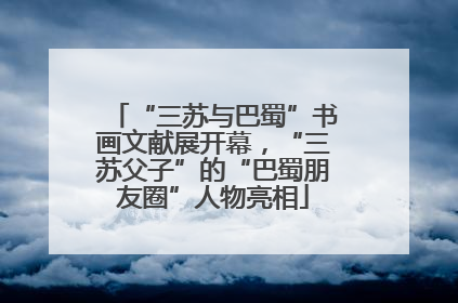 “三苏与巴蜀”书画文献展开幕，“三苏父子”的“巴蜀朋友圈”人物亮相