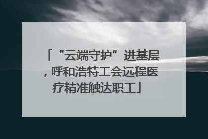 “云端守护”进基层，呼和浩特工会远程医疗精准触达职工