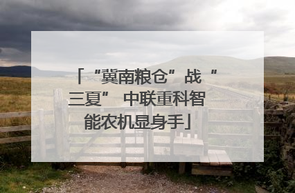 “冀南粮仓”战“三夏” 中联重科智能农机显身手