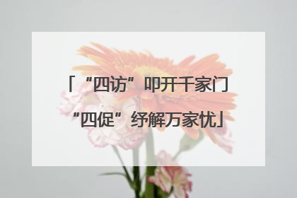“四访”叩开千家门“四促”纾解万家忧