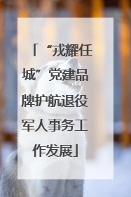 “戎耀任城”党建品牌护航退役军人事务工作发展