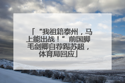 “我祖籍泰州，马上能出战！”前国脚毛剑卿自荐踢苏超，体育局回应