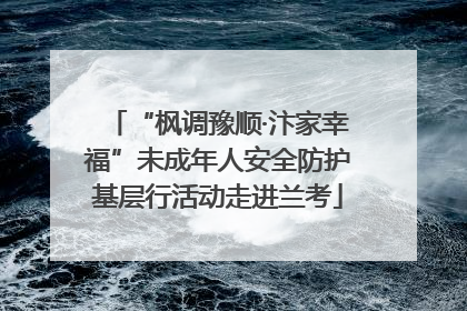 “枫调豫顺·汴家幸福”未成年人安全防护基层行活动走进兰考