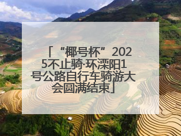 “椰号杯”2025不止骑·环溧阳1号公路自行车骑游大会圆满结束