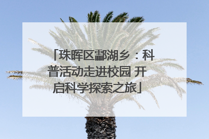 珠晖区酃湖乡：科普活动走进校园 开启科学探索之旅