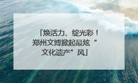 焕活力、绽光彩！郑州文博掀起最炫“文化遗产”风