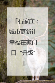 石家庄：城市更新让幸福在家门口“升级”