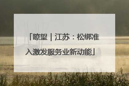 瞭望｜江苏：松绑准入激发服务业新动能