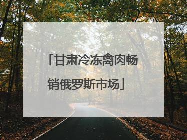 甘肃冷冻禽肉畅销俄罗斯市场