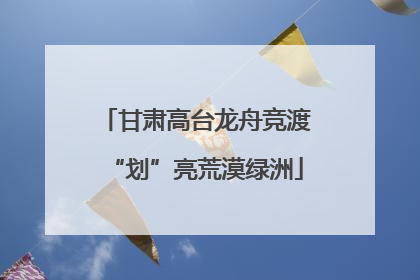 甘肃高台龙舟竞渡“划”亮荒漠绿洲