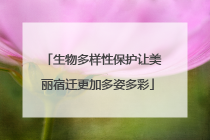 生物多样性保护让美丽宿迁更加多姿多彩