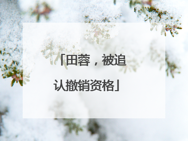 田蓉，被追认撤销资格