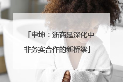 申坤：浙商是深化中非务实合作的新桥梁