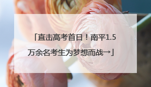 直击高考首日！南平1.5万余名考生为梦想而战→