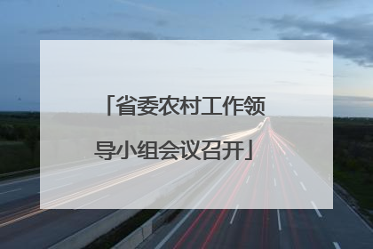 省委农村工作领导小组会议召开