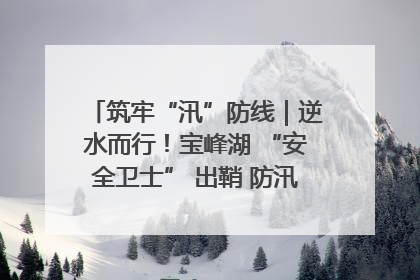 筑牢“汛”防线｜逆水而行！宝峰湖 “安全卫士” 出鞘 防汛应急再添硬核力量