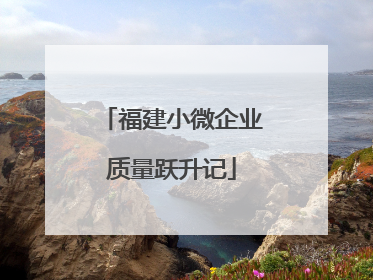 福建小微企业质量跃升记