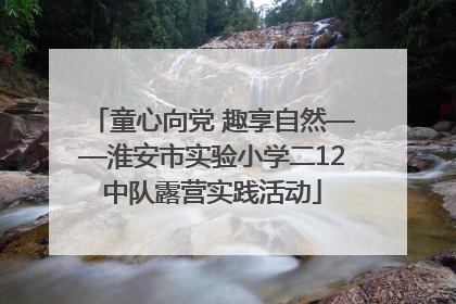 童心向党 趣享自然——淮安市实验小学二12中队露营实践活动