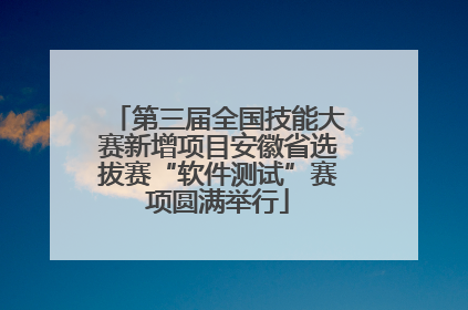 第三届全国技能大赛新增项目安徽省选拔赛“软件测试”赛项圆满举行