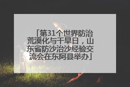 第31个世界防治荒漠化与干旱日，山东省防沙治沙经验交流会在东阿县举办