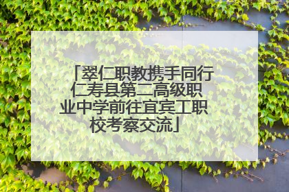 翠仁职教携手同行 仁寿县第二高级职业中学前往宜宾工职校考察交流