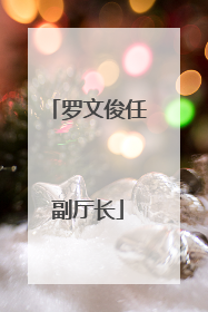 罗文俊任副厅长