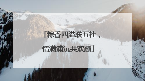 粽香四溢联五社，情满浦沅共欢颜