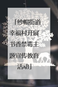 纱帽街道幸福村开展书香禁毒主题宣传教育活动