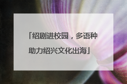 绍剧进校园，多语种助力绍兴文化出海