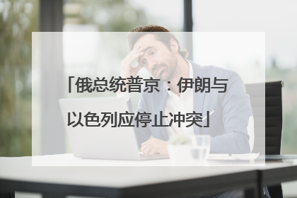 俄总统普京：伊朗与以色列应停止冲突