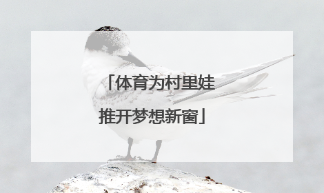 体育为村里娃推开梦想新窗