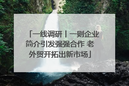 一线调研丨一则企业简介引发强强合作 老外贸开拓出新市场