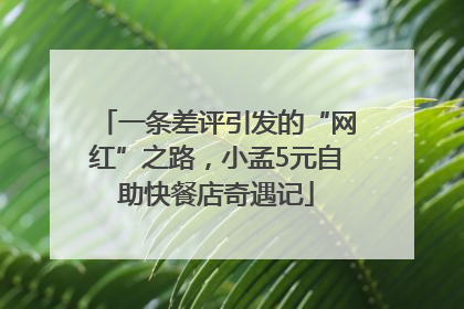 一条差评引发的“网红”之路，小孟5元自助快餐店奇遇记