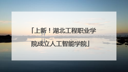 上新！湖北工程职业学院成立人工智能学院