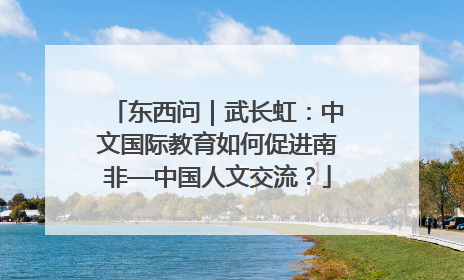 东西问｜武长虹：中文国际教育如何促进南非—中国人文交流？