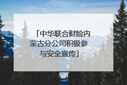 中华联合财险内蒙古分公司积极参与安全宣传