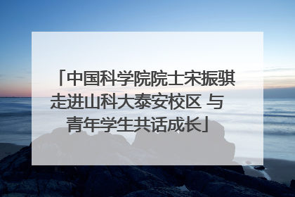 中国科学院院士宋振骐走进山科大泰安校区 与青年学生共话成长