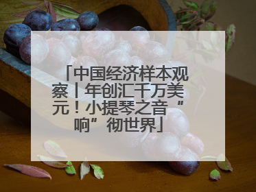 中国经济样本观察丨年创汇千万美元！小提琴之音“响”彻世界