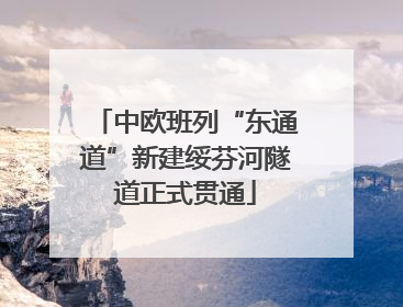 中欧班列“东通道”新建绥芬河隧道正式贯通