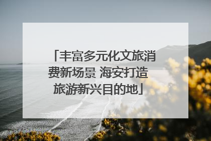 丰富多元化文旅消费新场景 海安打造旅游新兴目的地