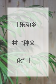 乐动乡村“种文化”