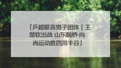 乒超联赛男子团体｜王楚钦出战 山东魏桥·向尚运动胜四川丰谷
